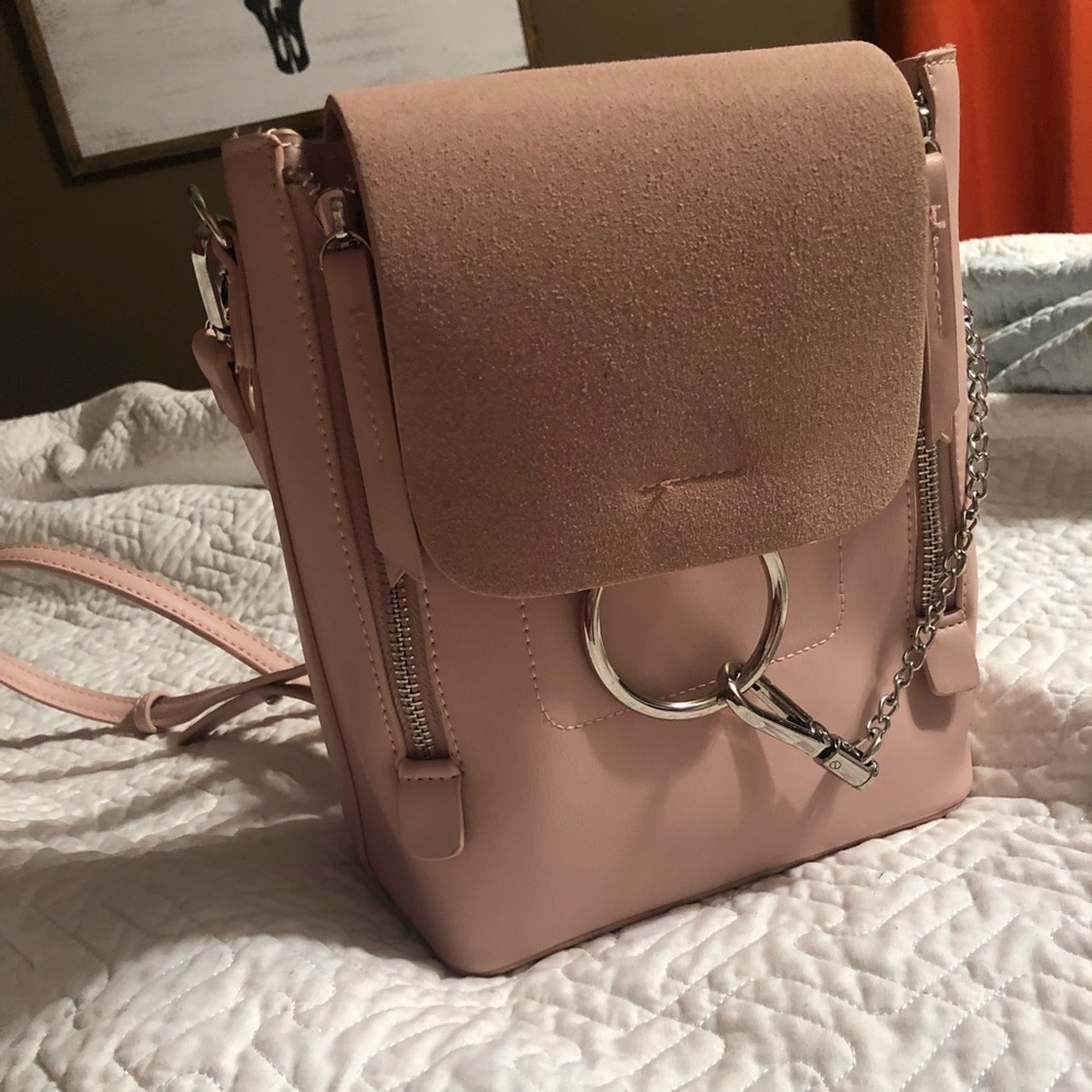 Baby pink mini backpack